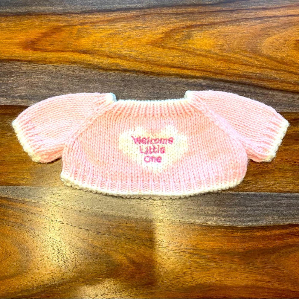 “Welcome Little One” Newborn Girl Gift Idea Baby Shower 0 Pink Crop Top Knit